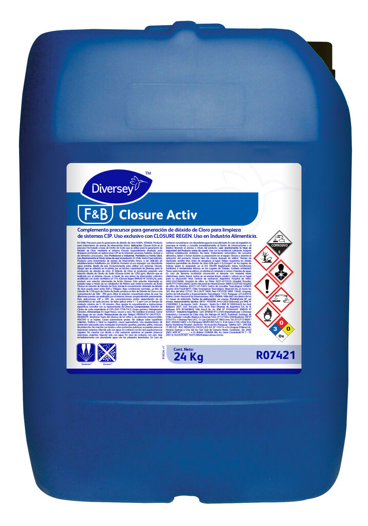 CLOSURE ACTIV 24kg - PRECURSOR PARA GENERACIÓN DE DIÓXIDO DE CLORO